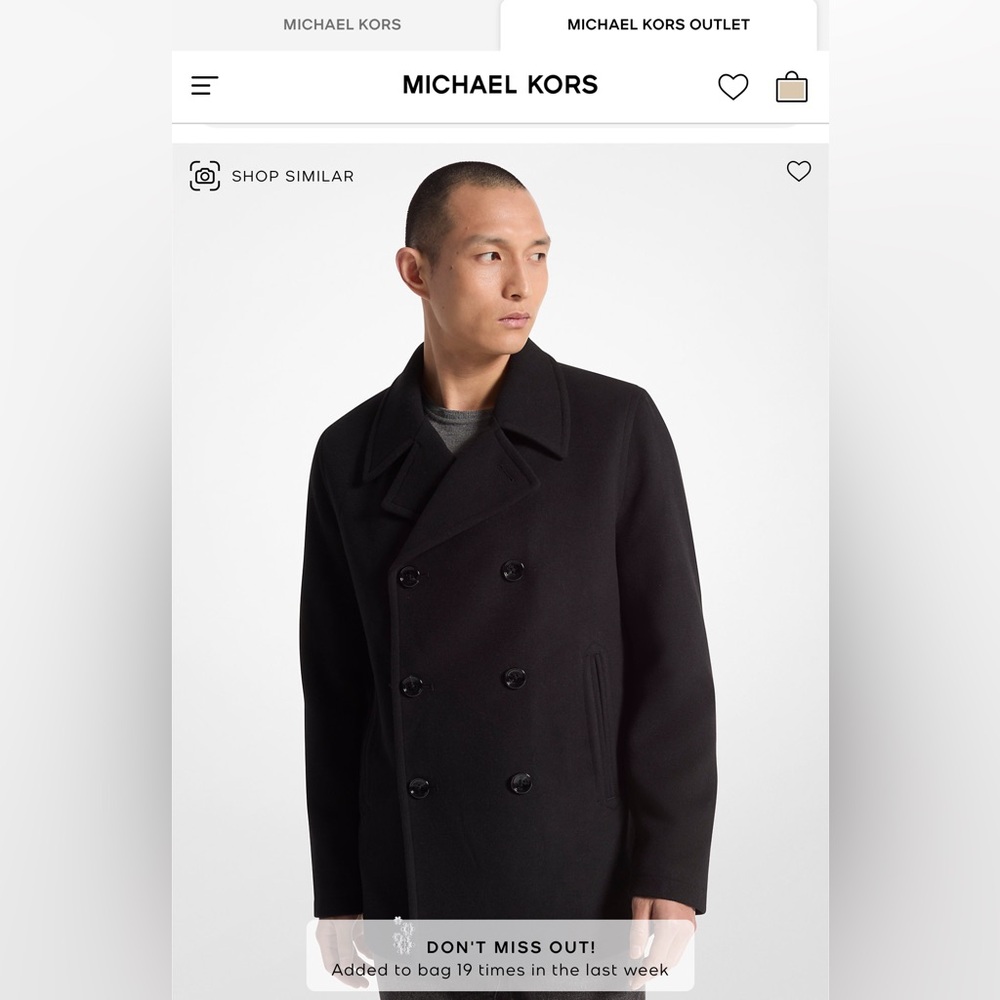 MICHAEL KORS - Double-Breasted Peacoat